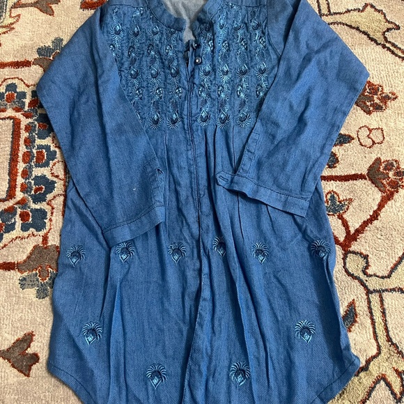 New girl 5 years denim dress embroidery - Picture 3 of 3
